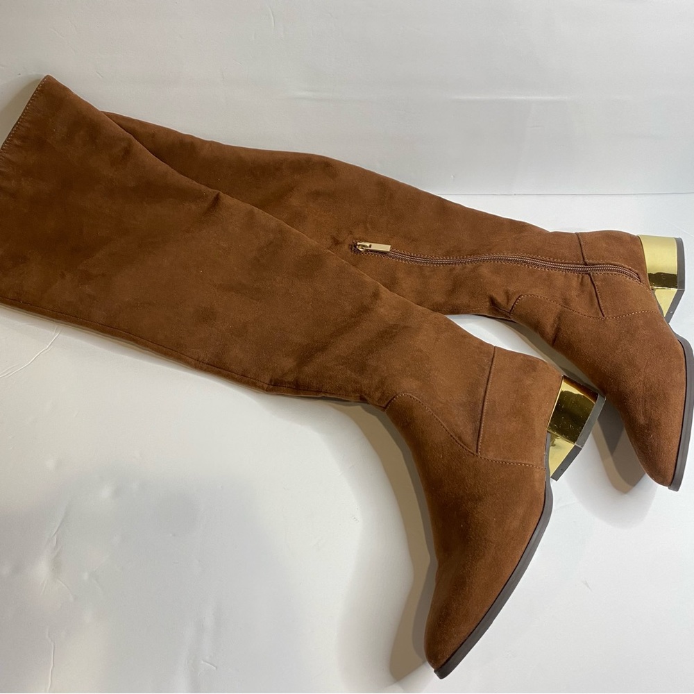 Brown over the knee boots size 7